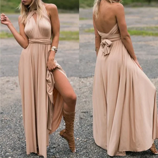 Sexy Women Multiway Wrap Convertible Boho Maxi Club Red Dress Bandage Long Dress Party Bridesmaids Infinity Robe Longue Femme - Image 2