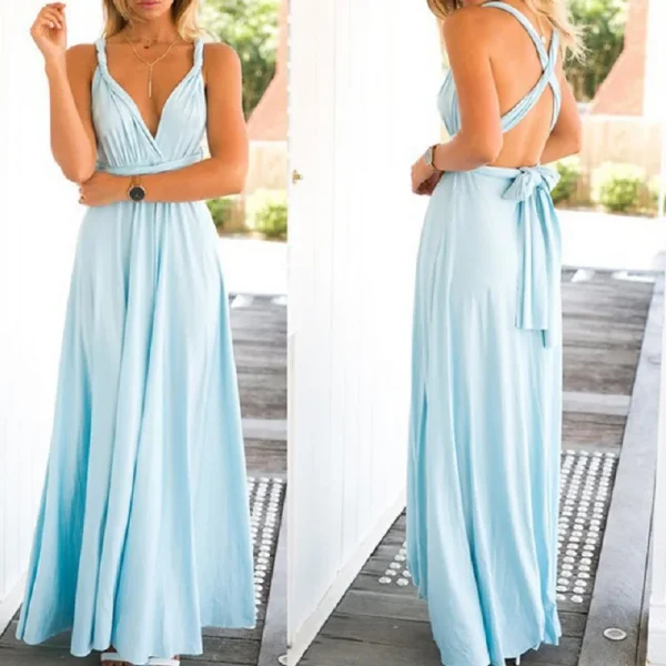 Sexy Women Multiway Wrap Convertible Boho Maxi Club Red Dress Bandage Long Dress Party Bridesmaids Infinity Robe Longue Femme - Image 3